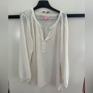 Lilly Pulitzer Silk Long Sleeve Blouse